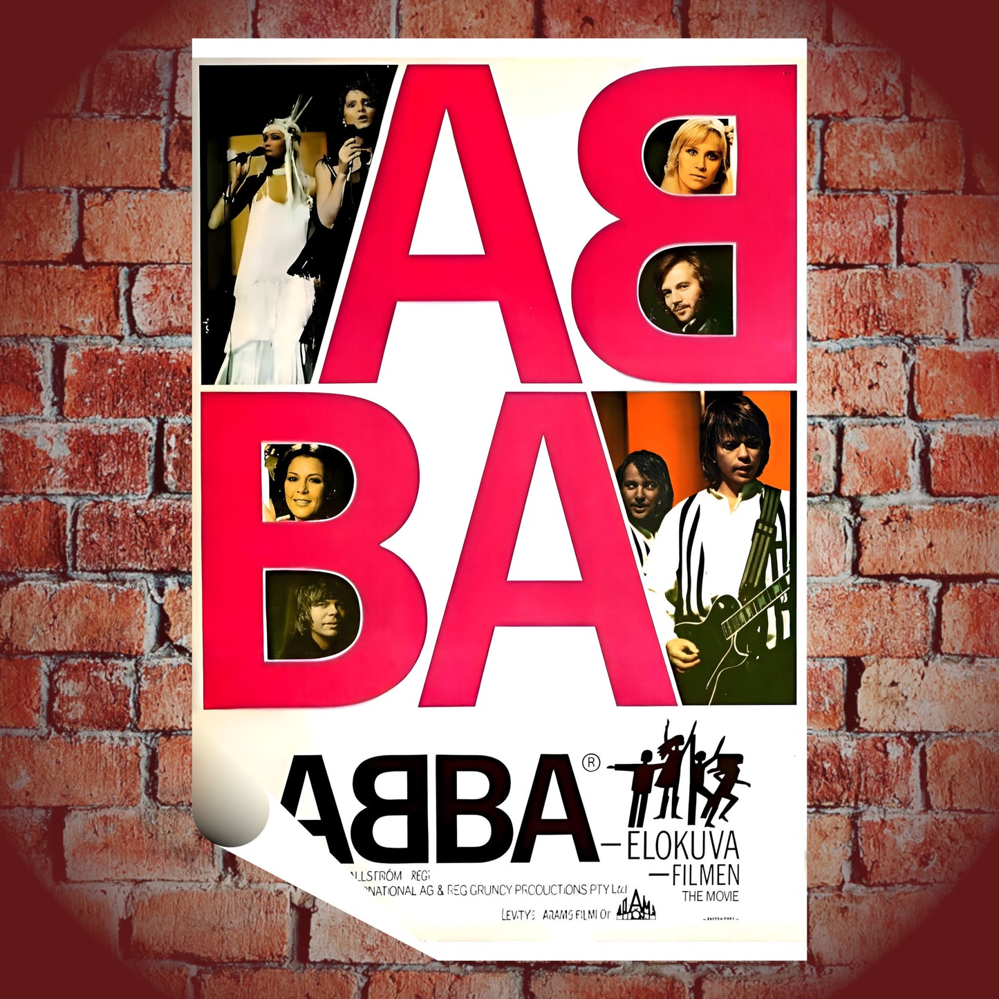 ABBA The Movie Vintage Scandinavian Release Poster - 16x24 Premium Print