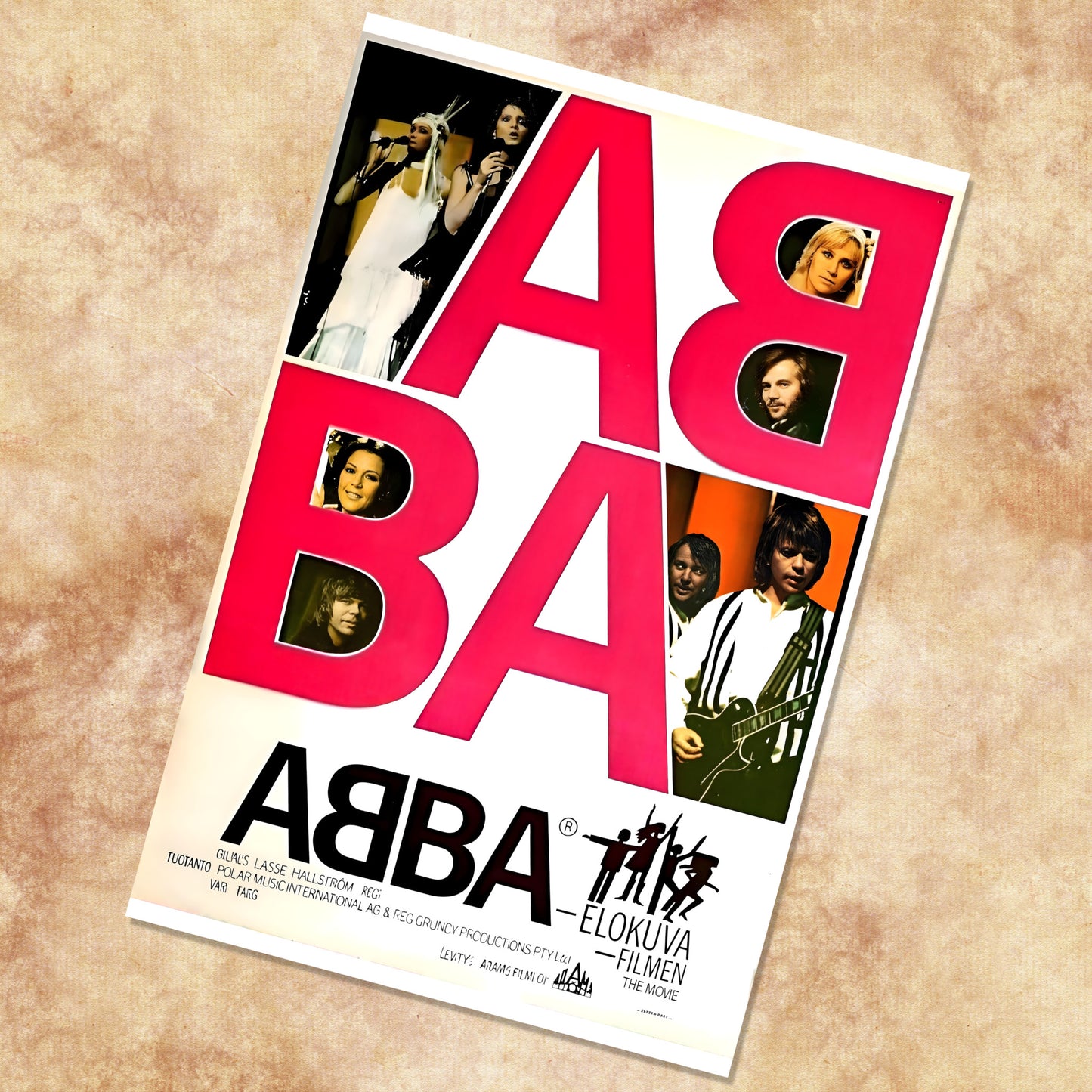 ABBA The Movie Vintage Scandinavian Release Poster - 16x24 Premium Print