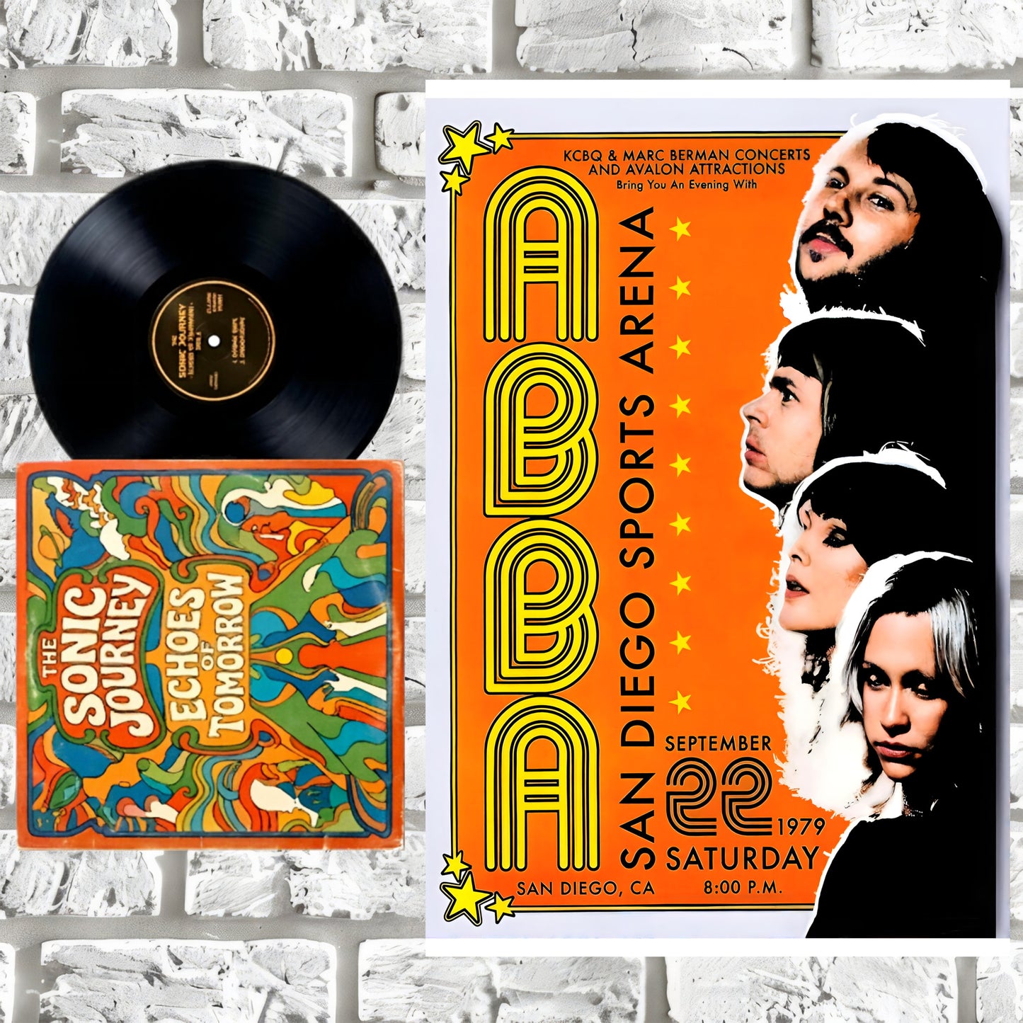 ABBA San Diego Sports Arena 1979 Vintage Concert Poster - 16x24 Premium Print