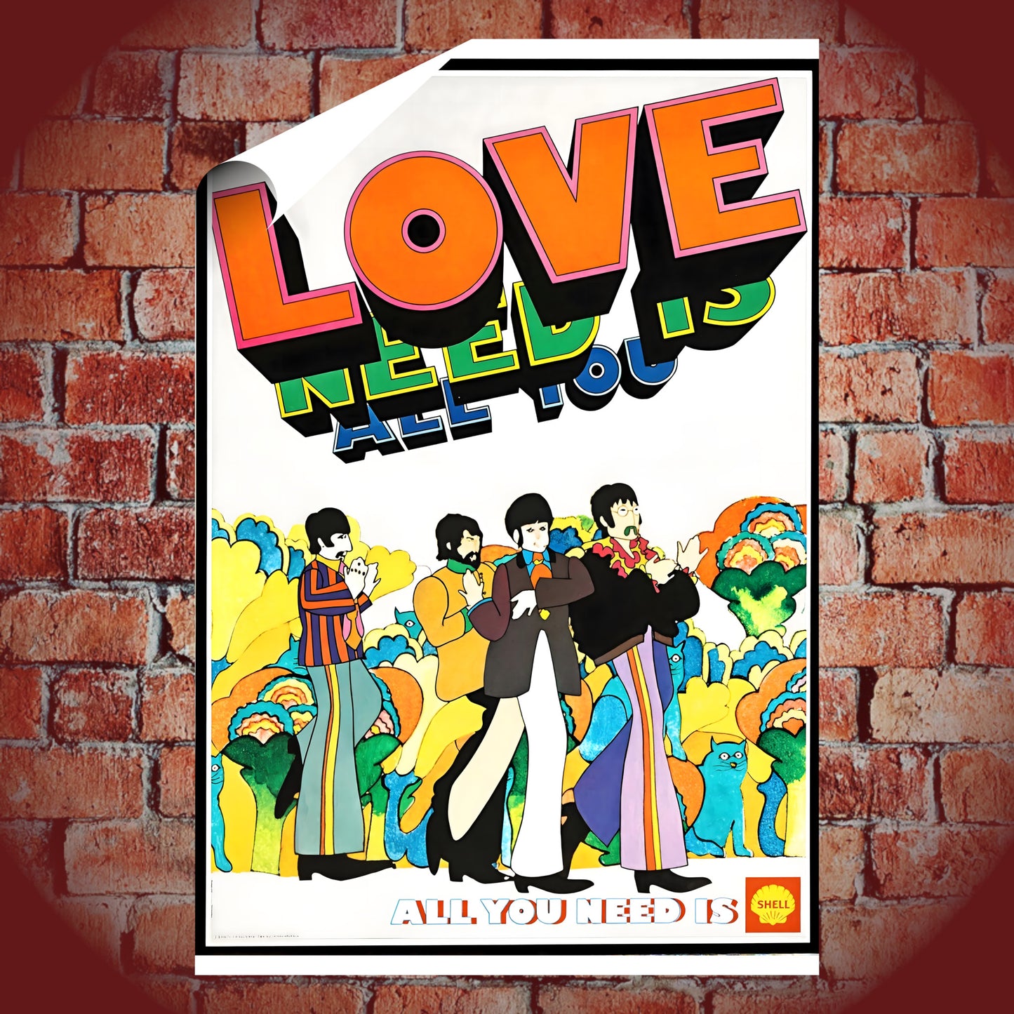 The Beatles Yellow Submarine All You Need Is Love Poster - 16x24 Print