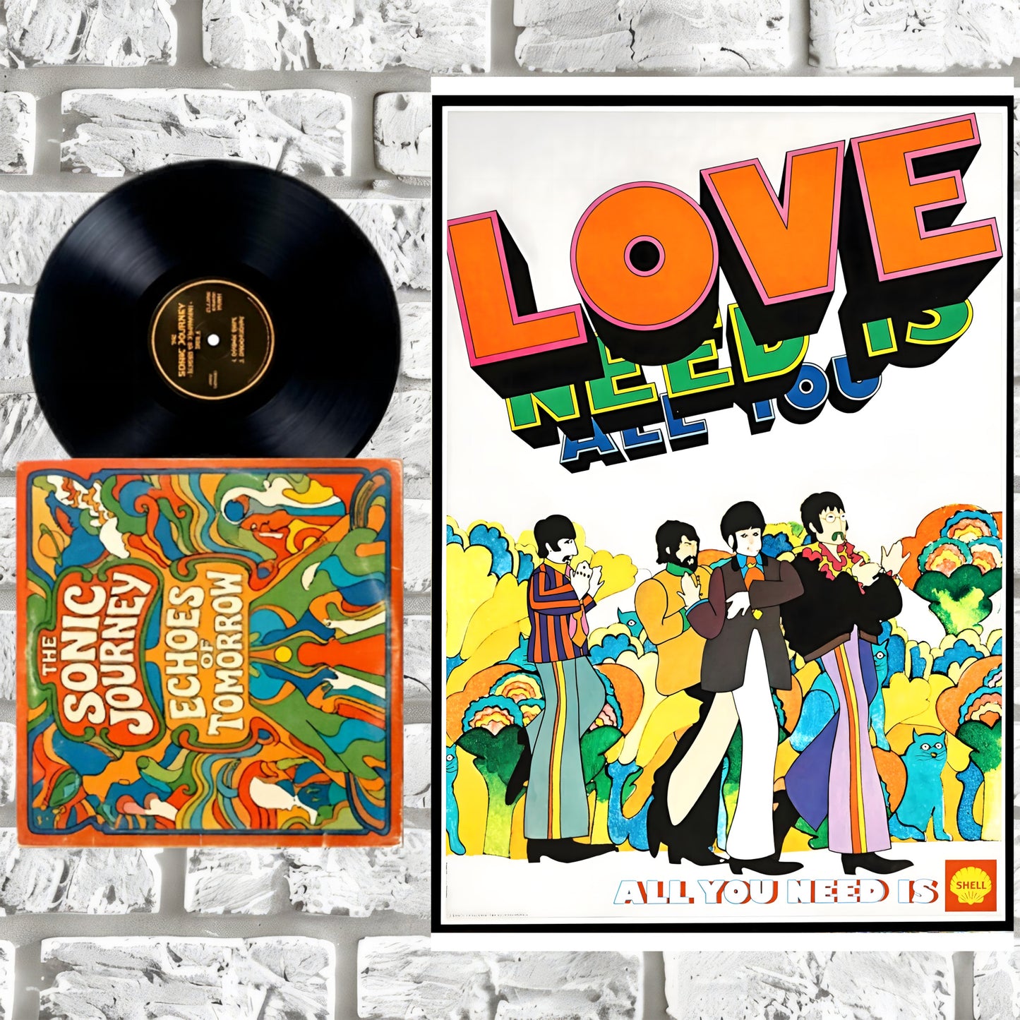 The Beatles Yellow Submarine All You Need Is Love Poster - 16x24 Print