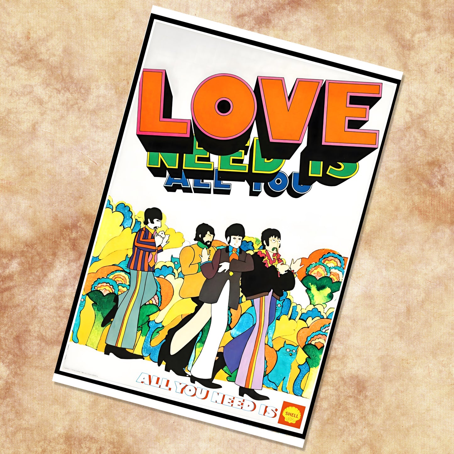 The Beatles Yellow Submarine All You Need Is Love Poster - 16x24 Print