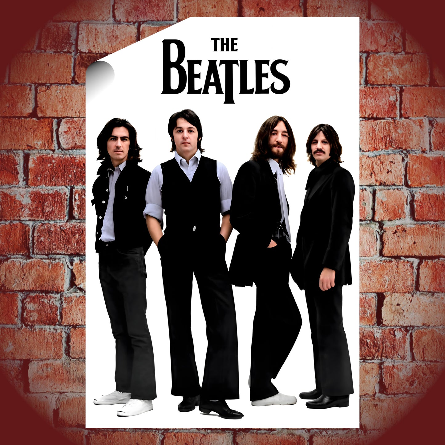 The Beatles 1967 Richard Avedon Black & White Portrait Poster - 16x24 Print