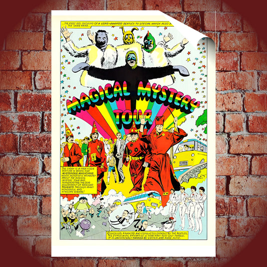 The Beatles Magical Mystery Tour Comic Art Poster - 16x24 Print