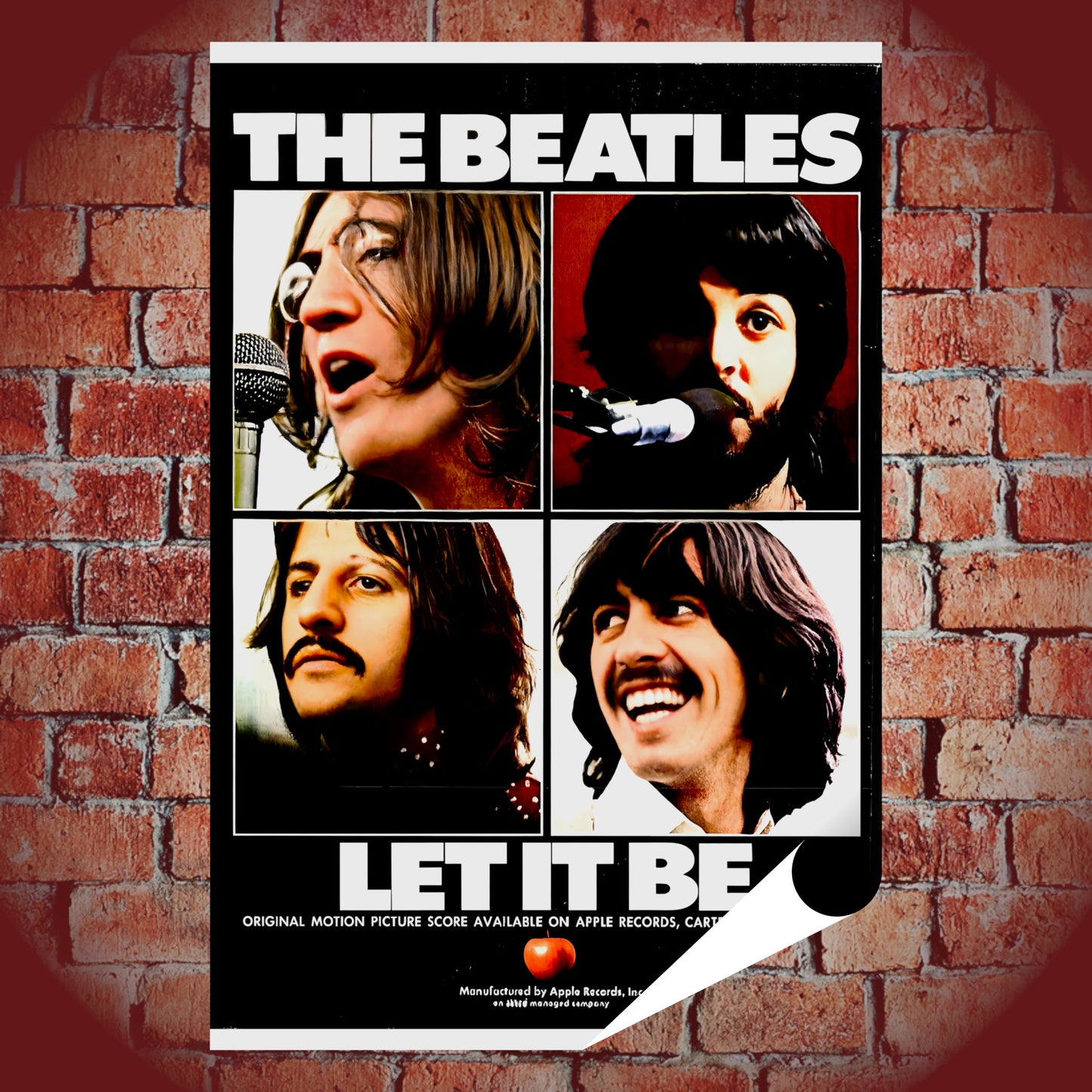 The Beatles Let It Be Original 1970 Album Promo Poster - 16x24 Print