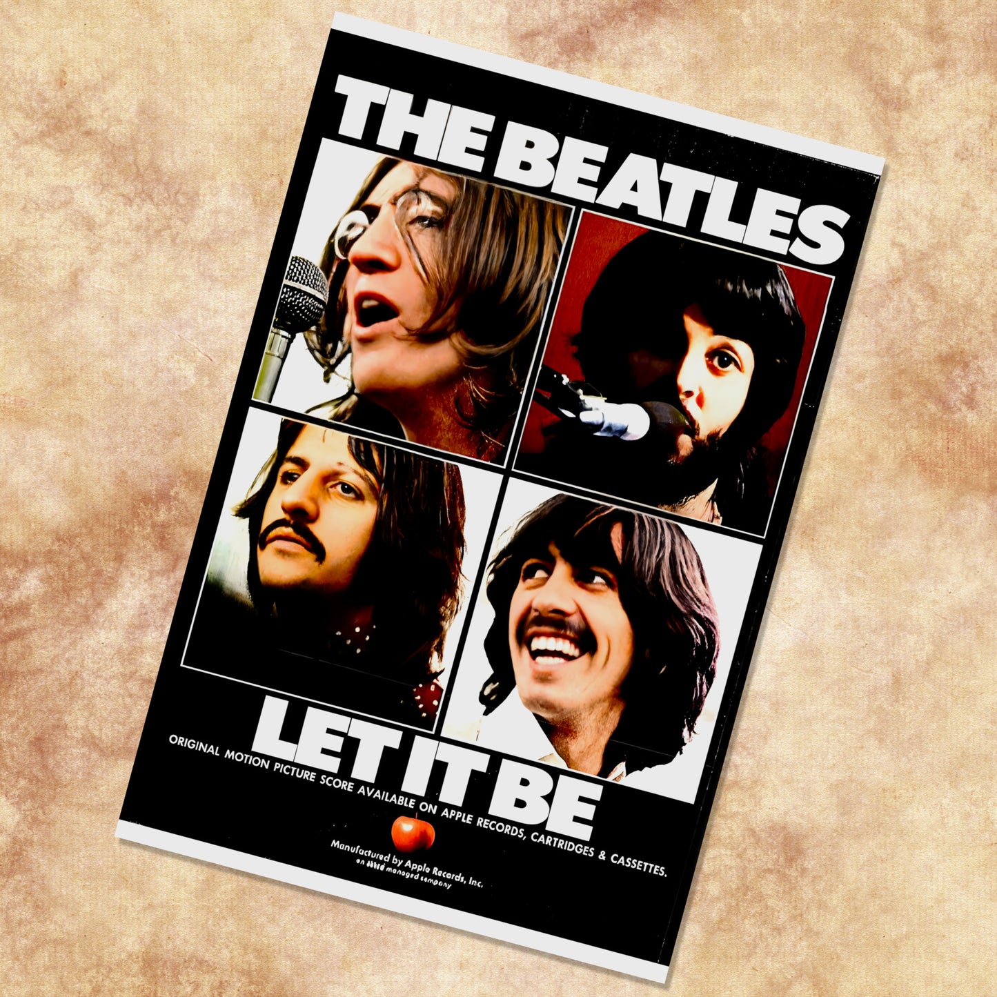 The Beatles Let It Be Original 1970 Album Promo Poster - 16x24 Print