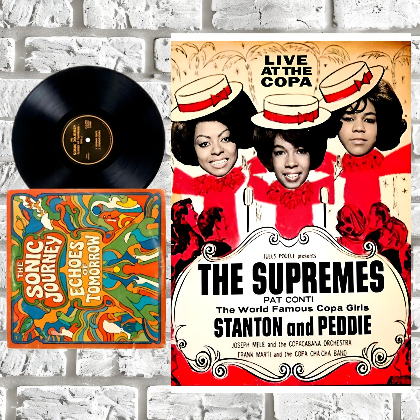 The Supremes Live at the Copacabana 1965 Vintage Concert Poster