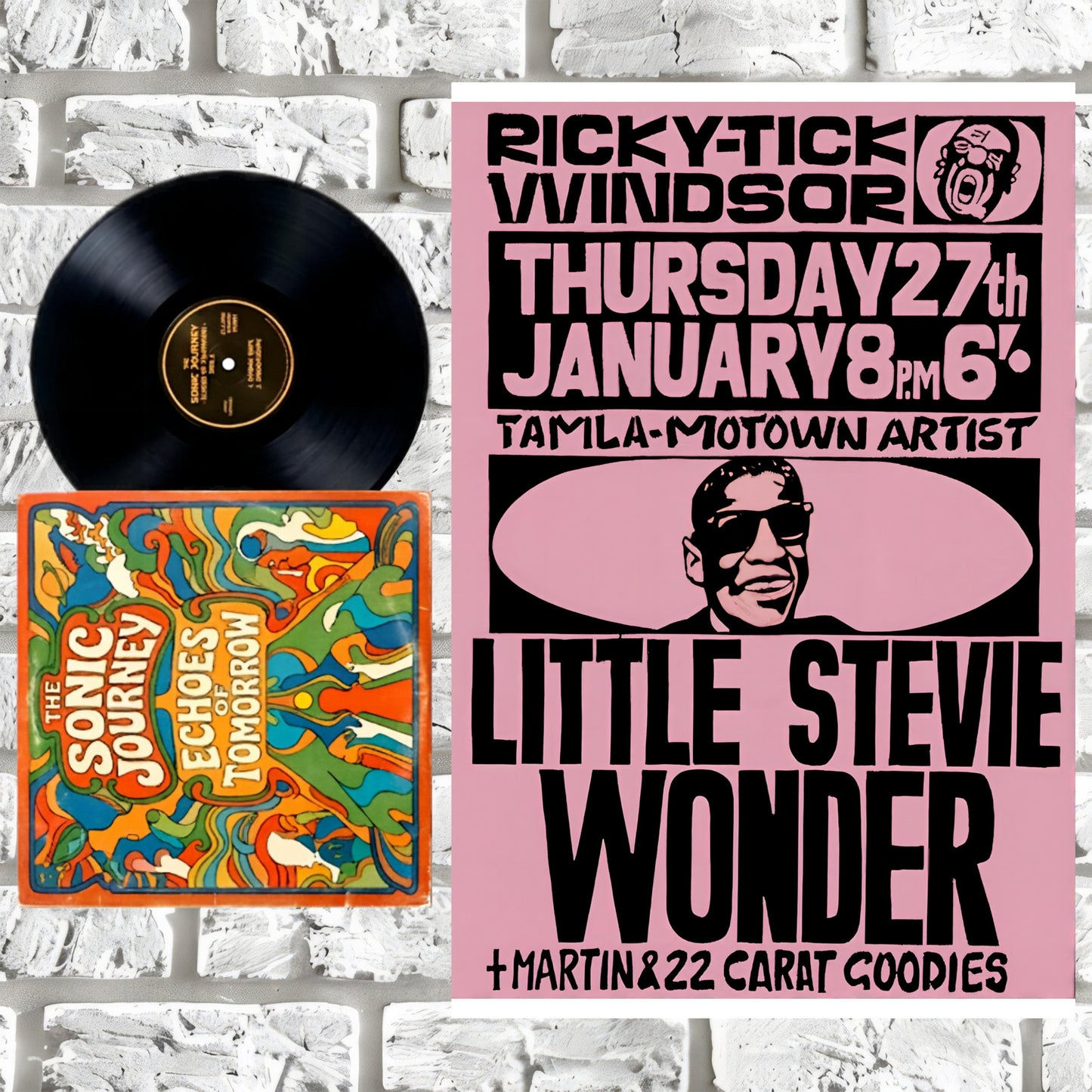 Little Stevie Wonder Vintage Ricky-Tick Club 1966 Concert Poster