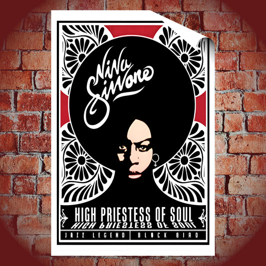 Nina Simone High Priestess of Soul Vintage Jazz & Blues Art Poster