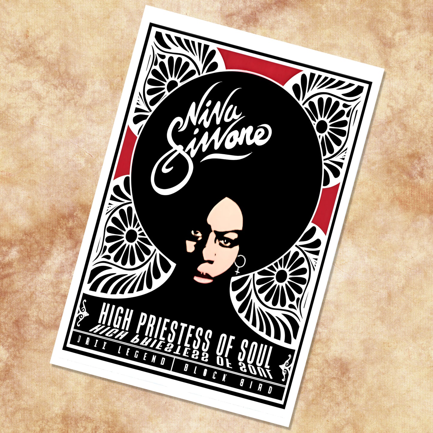 Nina Simone High Priestess of Soul Vintage Jazz & Blues Art Poster