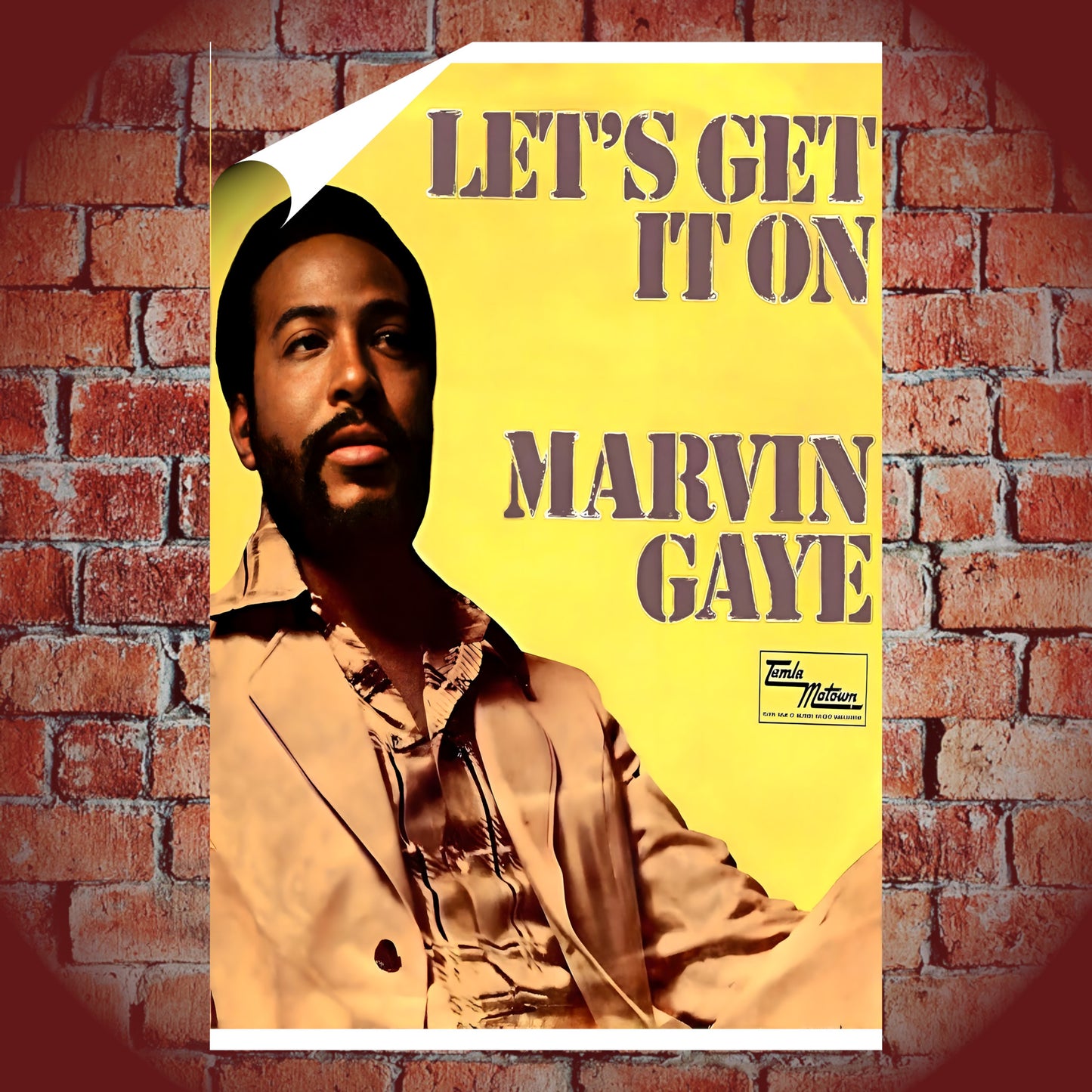 Vintage Marvin Gaye "Let's Get It On" Promo Poster Print – 1970s Soul & Motown Wall Art