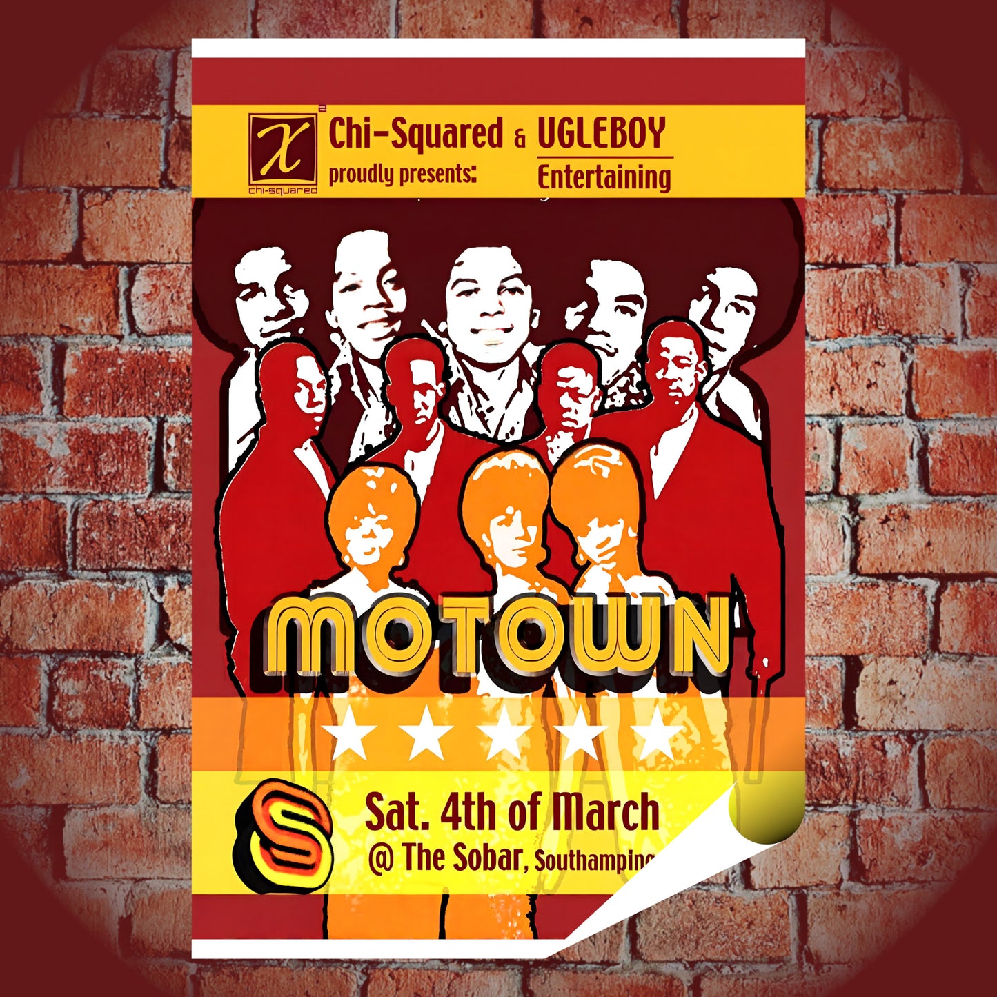 Motown Tribute Night at The Sobar Vintage Concert Poster