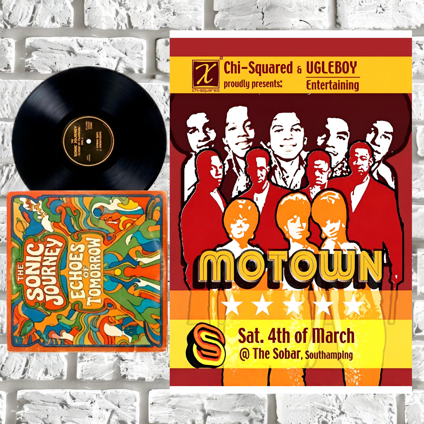 Motown Tribute Night at The Sobar Vintage Concert Poster