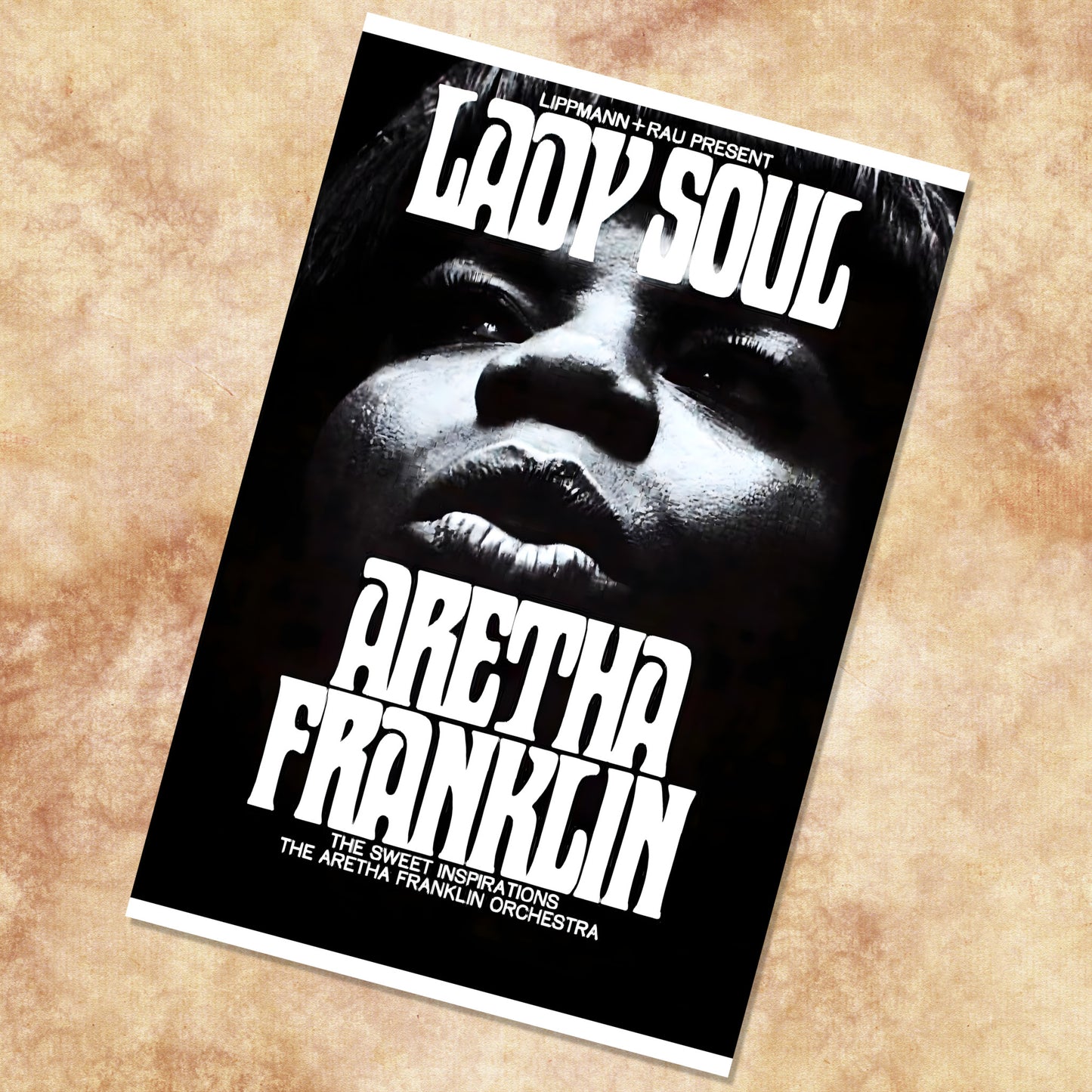 Aretha Franklin "Lady Soul" Vintage Tour Concert Poster Print – 16x24