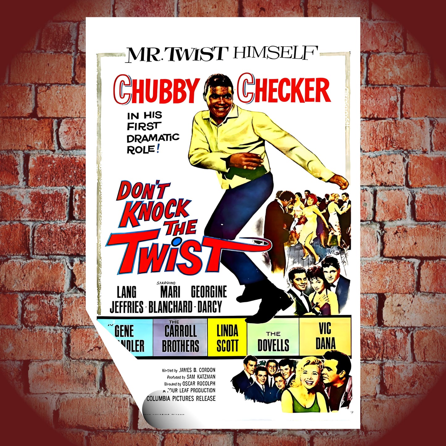 Chubby Checker "Don't Knock The Twist" Vintage Movie Poster Print – 16x24