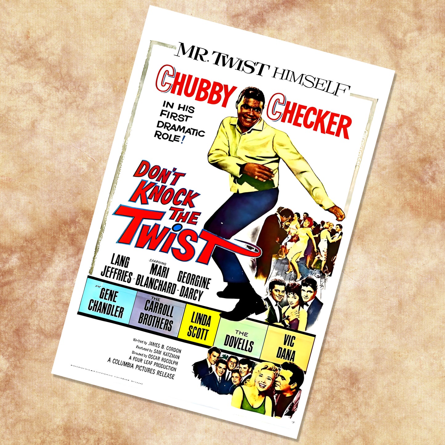 Chubby Checker "Don't Knock The Twist" Vintage Movie Poster Print – 16x24