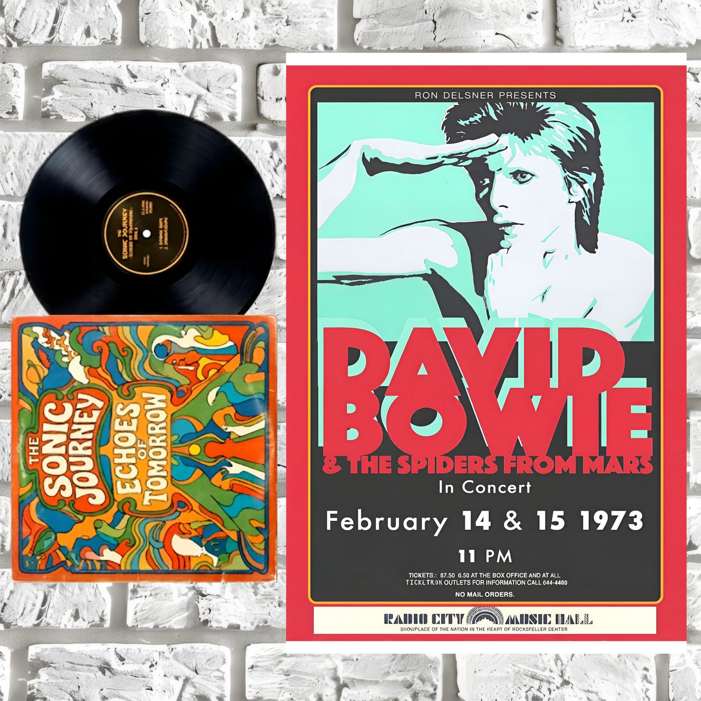 David Bowie Radio City Music Hall NYC 1973 Vintage Concert Poster