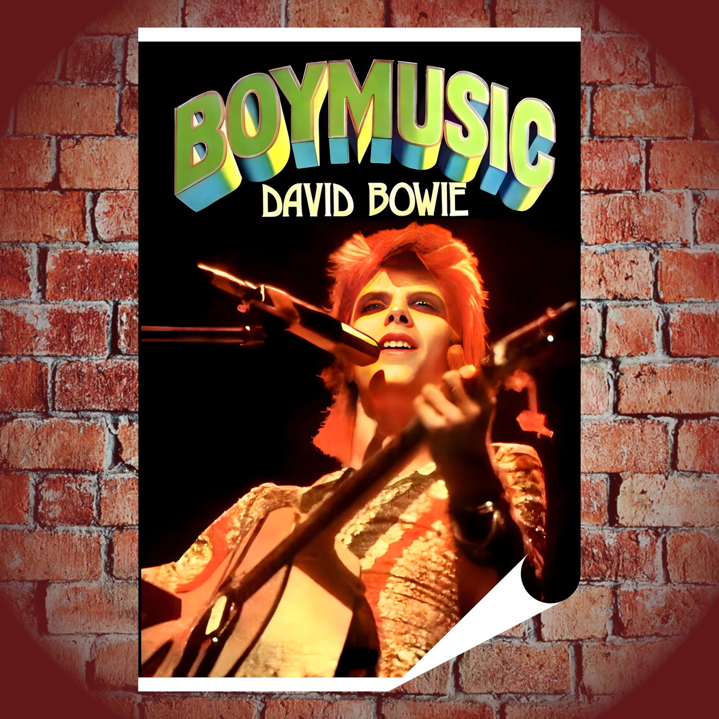 David Bowie Boymusic Live Ziggy Stardust Era Vintage Concert Poster