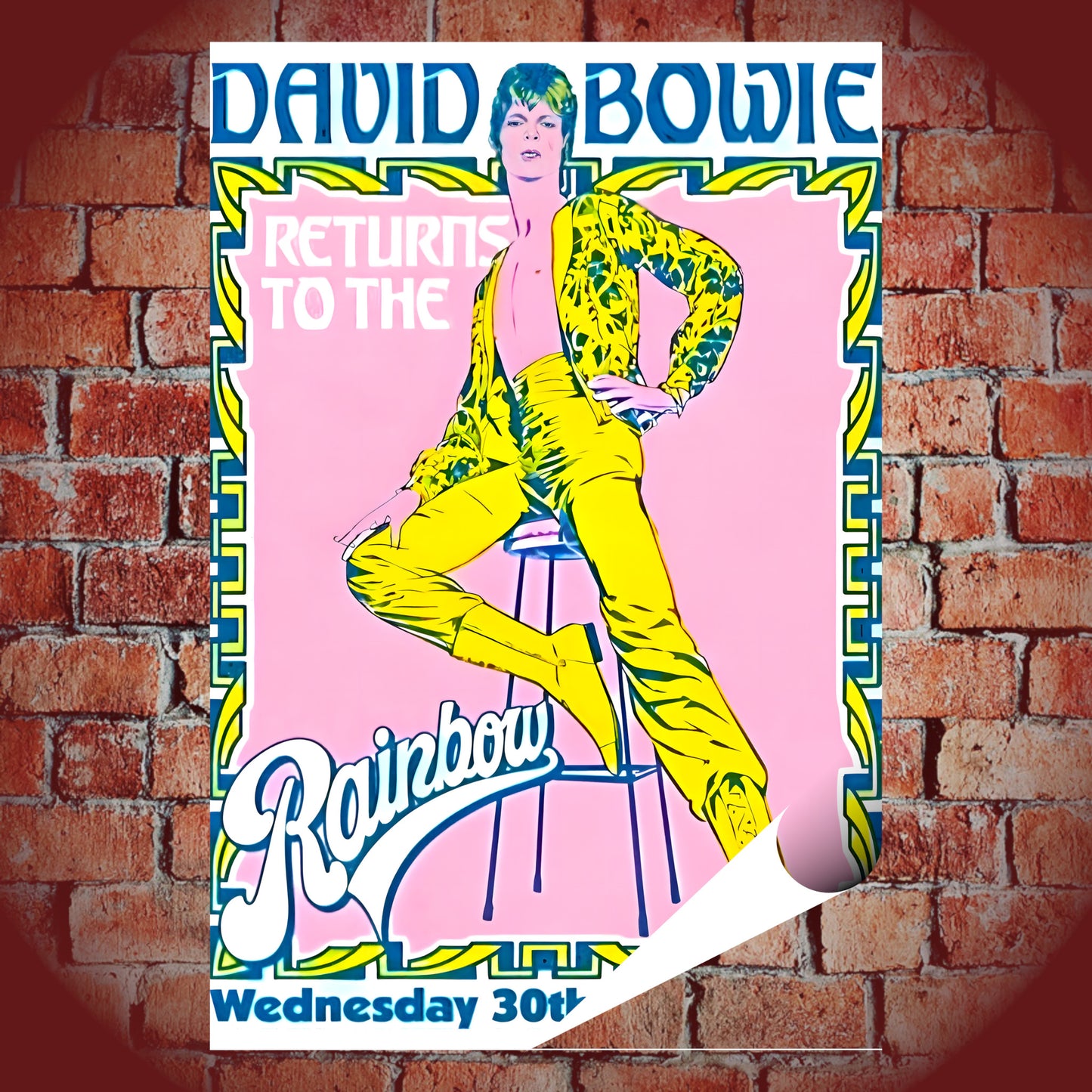 David Bowie Pablove Benefit 2015 Tribute Concert Vintage Music Poster