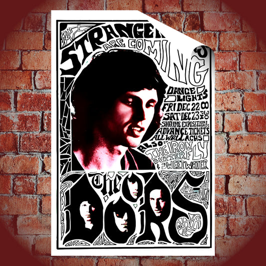 The Doors Shrine Exposition Hall 1967 Psychedelic Vintage Concert Poster