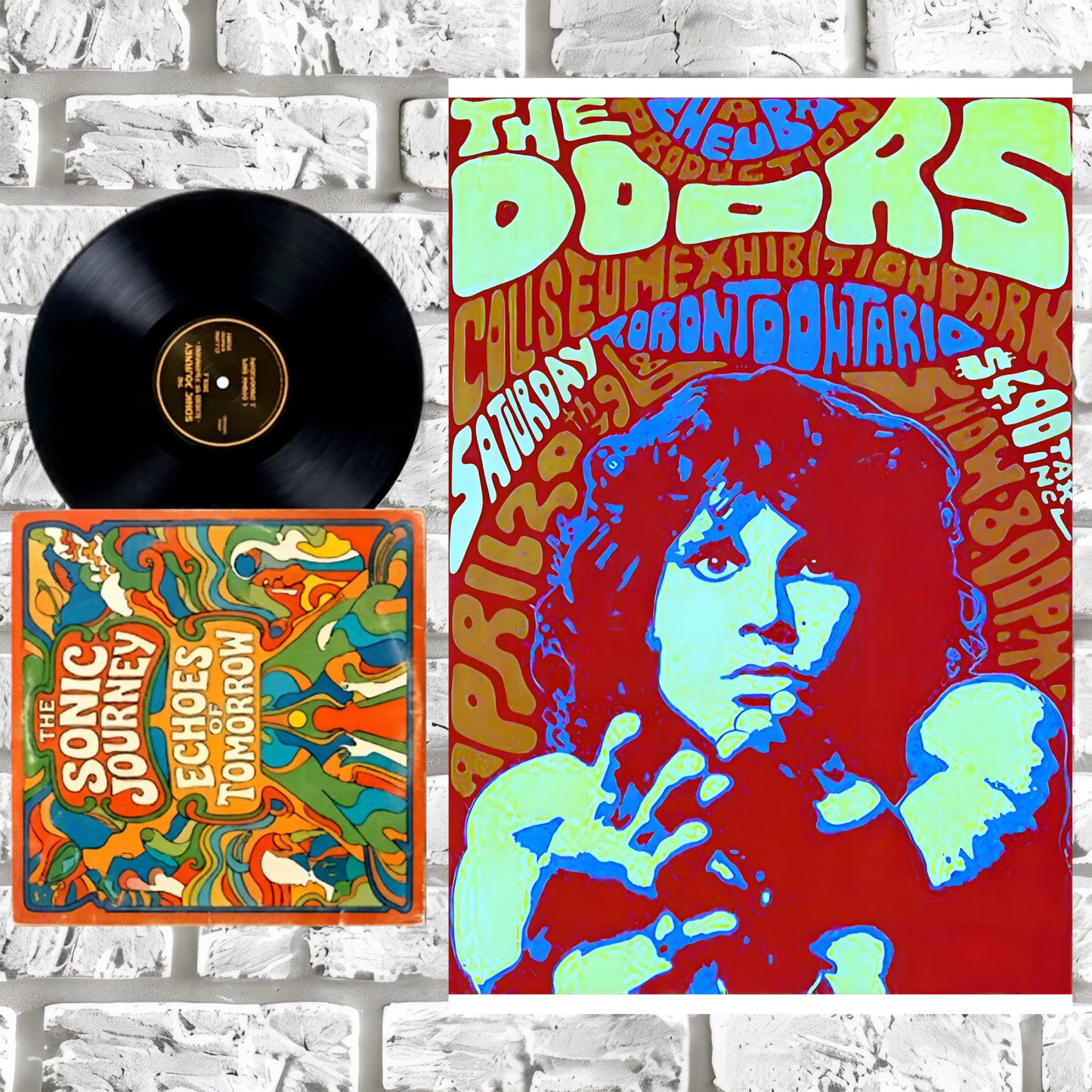 The Doors Toronto Coliseum 1968 Psychedelic Vintage Concert Poster