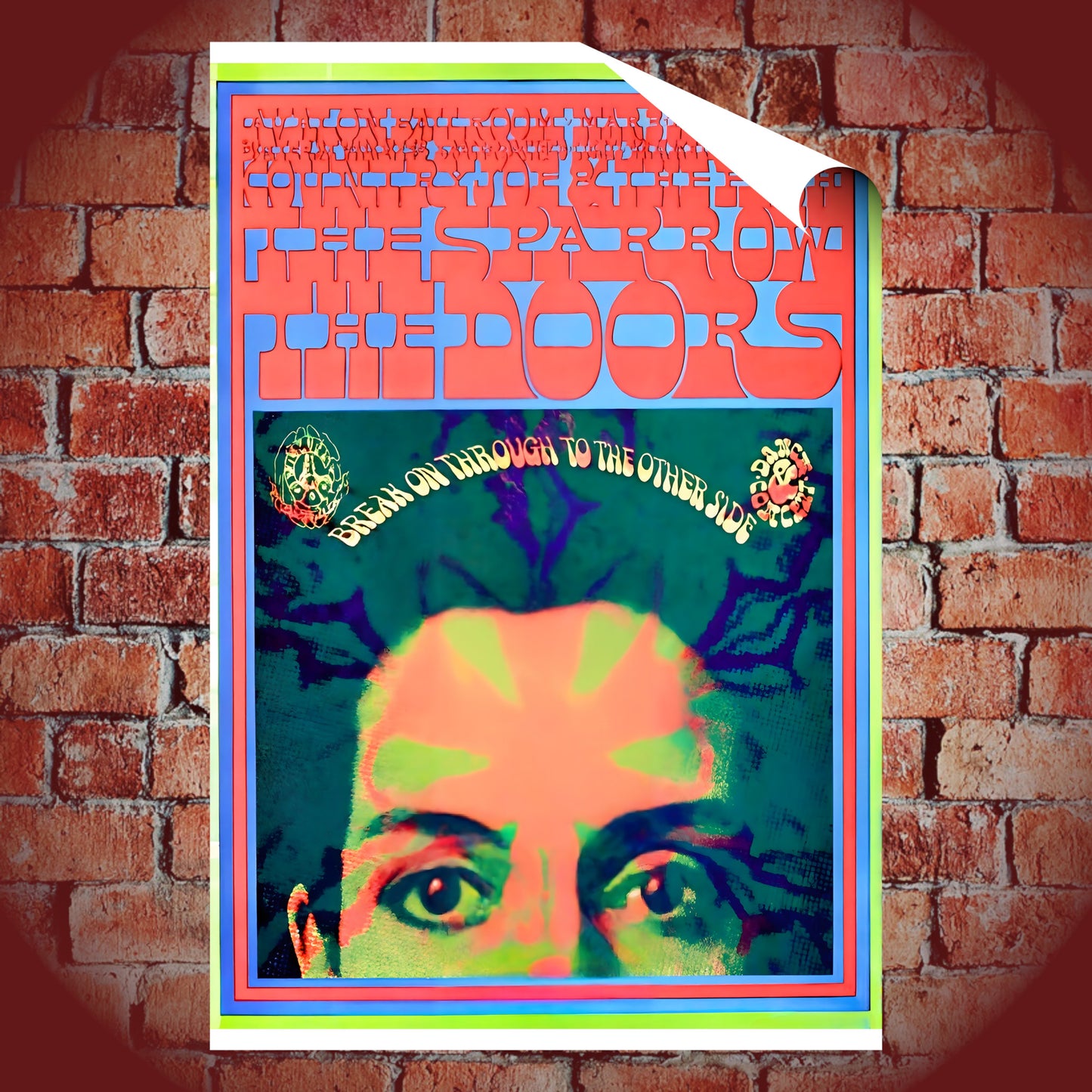 The Doors Avalon Ballroom 1967 Victor Moscoso FD-50 Vintage Psychedelic Concert Poster