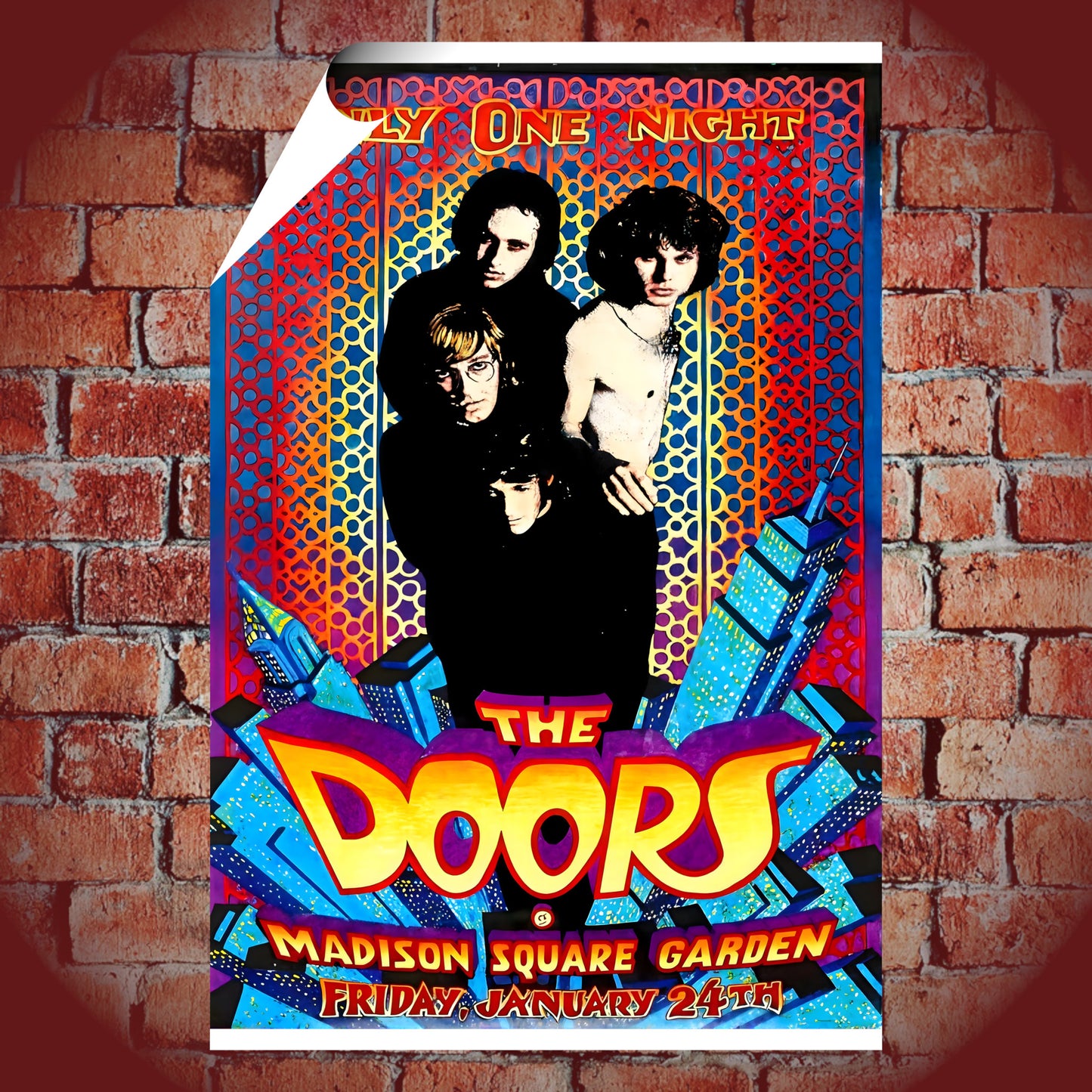 The Doors Madison Square Garden NYC 1969 Vintage Concert Poster