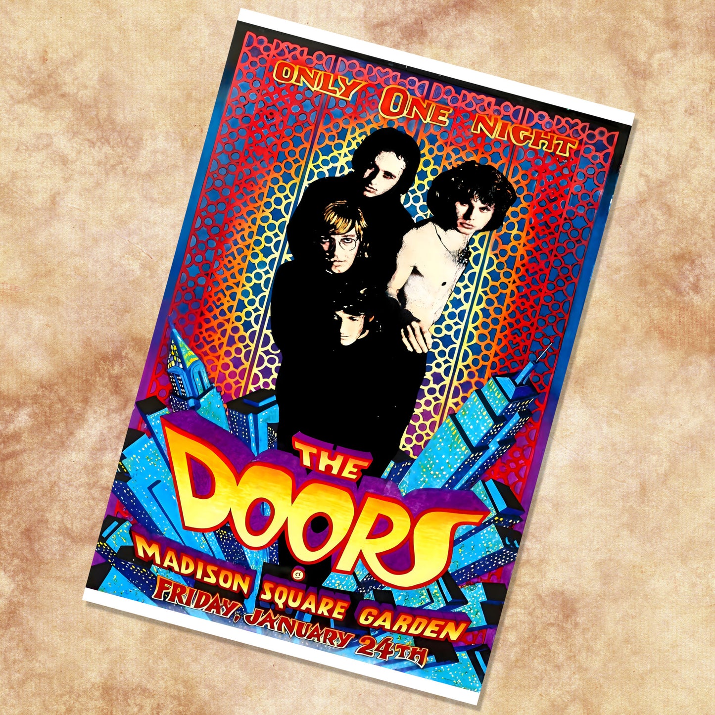 The Doors Madison Square Garden NYC 1969 Vintage Concert Poster