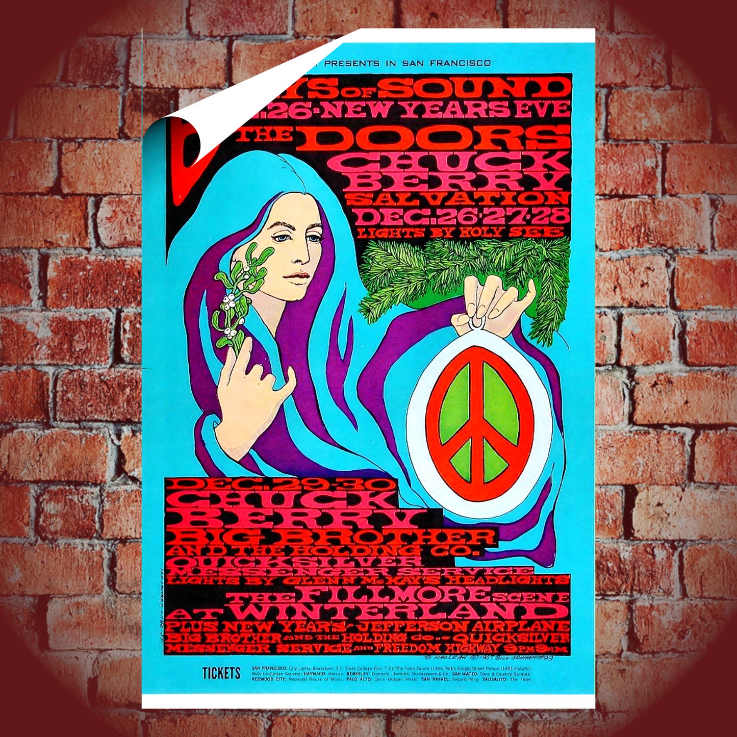 The Doors Winterland Fillmore 1967 Bill Graham BG-99 Vintage Concert Poster