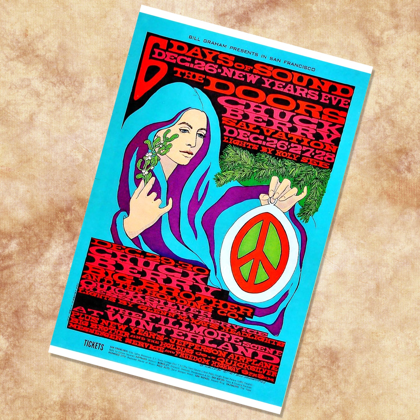 The Doors Winterland Fillmore 1967 Bill Graham BG-99 Vintage Concert Poster