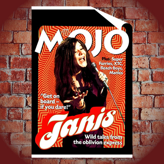 Janis Joplin MOJO Magazine 2000 Vintage Editorial Cover Art Poster