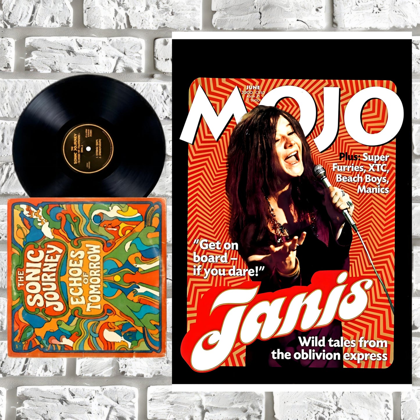 Janis Joplin MOJO Magazine 2000 Vintage Editorial Cover Art Poster