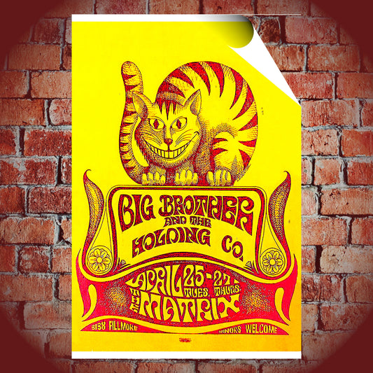 Big Brother and the Holding Company The Matrix 1967 Cheshire Cat Vintage Concert Poster