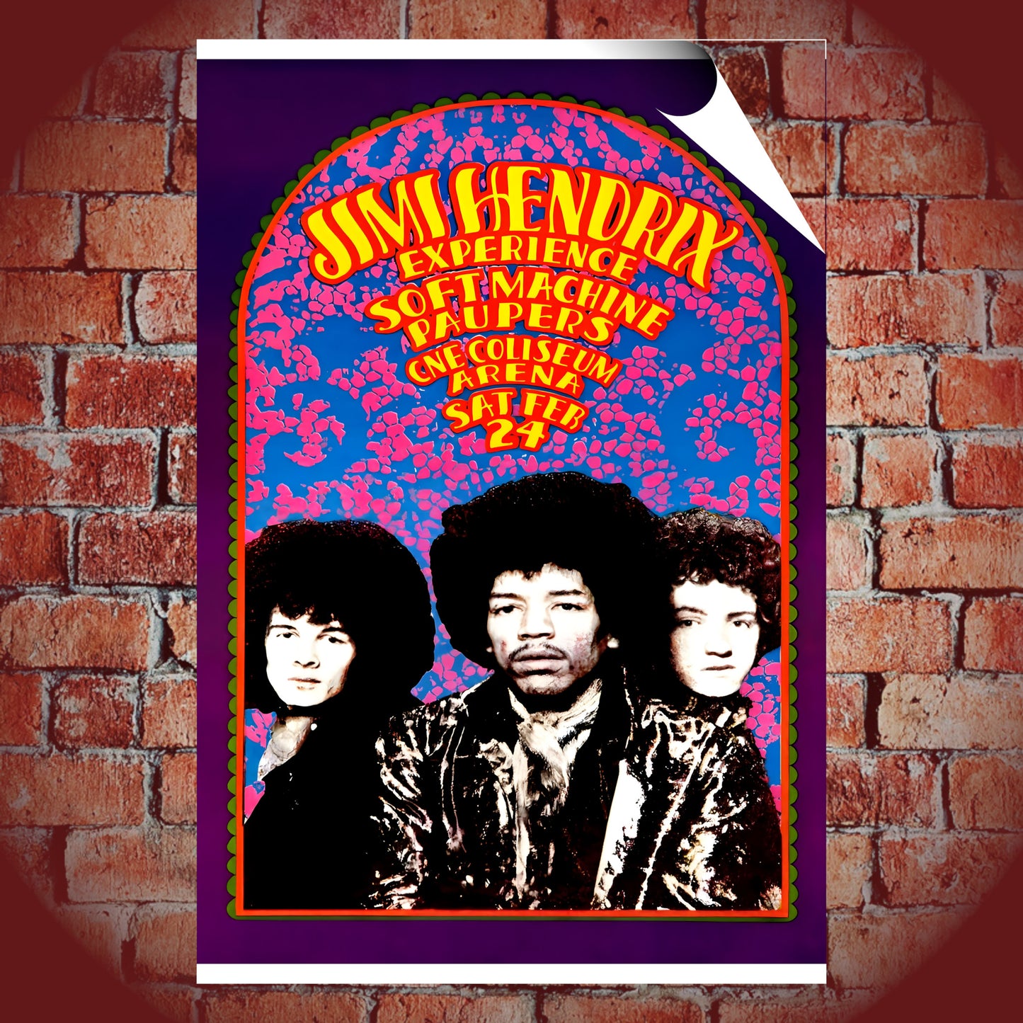 Jimi Hendrix Experience Toronto CNE Coliseum 1968 Vintage Concert Poster