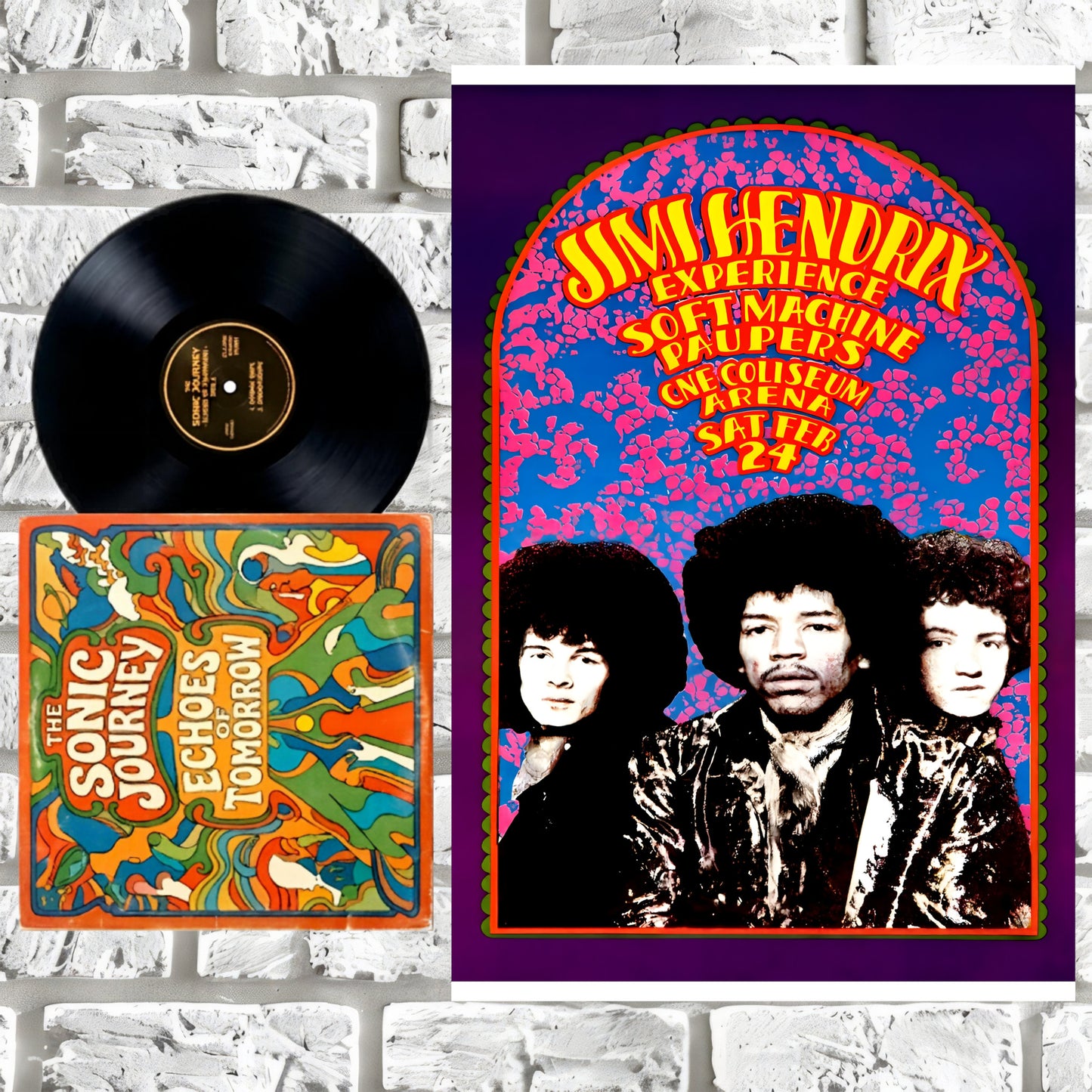 Jimi Hendrix Experience Toronto CNE Coliseum 1968 Vintage Concert Poster