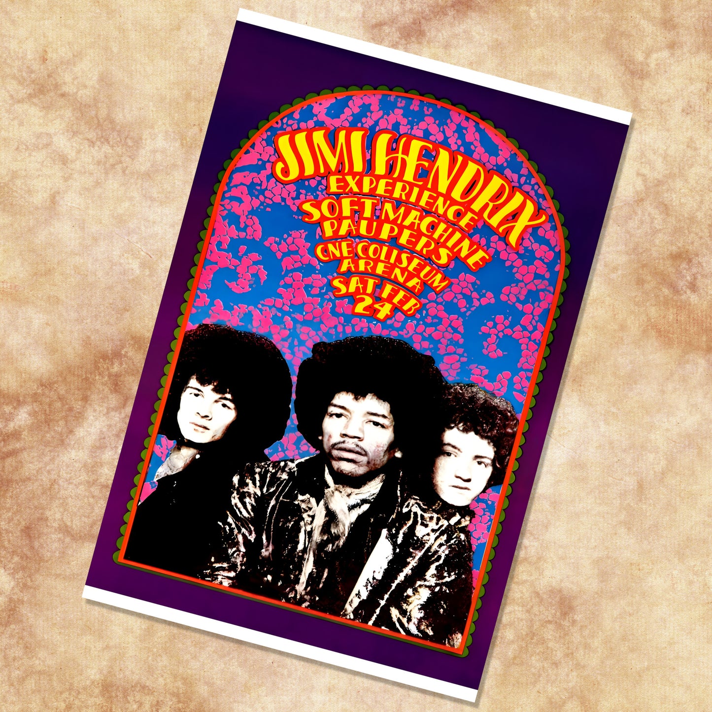 Jimi Hendrix Experience Toronto CNE Coliseum 1968 Vintage Concert Poster