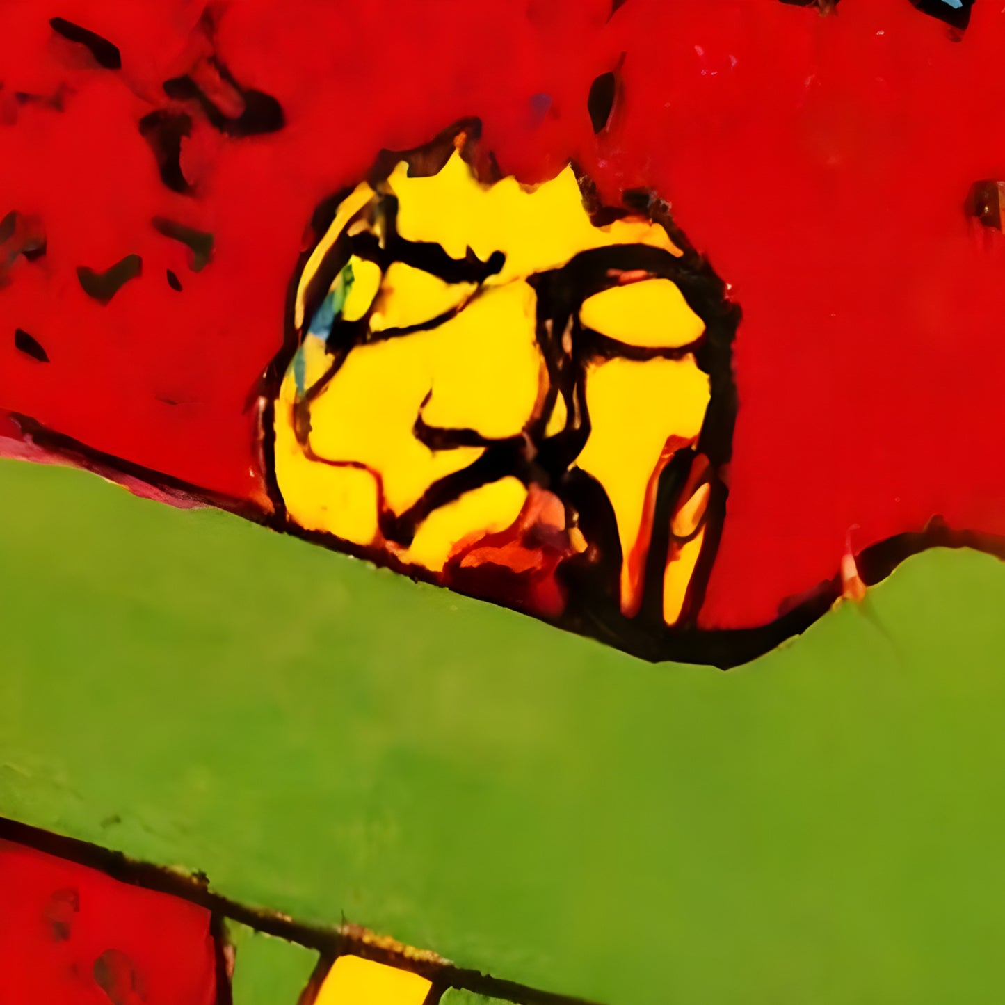 Jimi Hendrix Abstract Splatter Guitar Vintage Psychedelic Art Poster