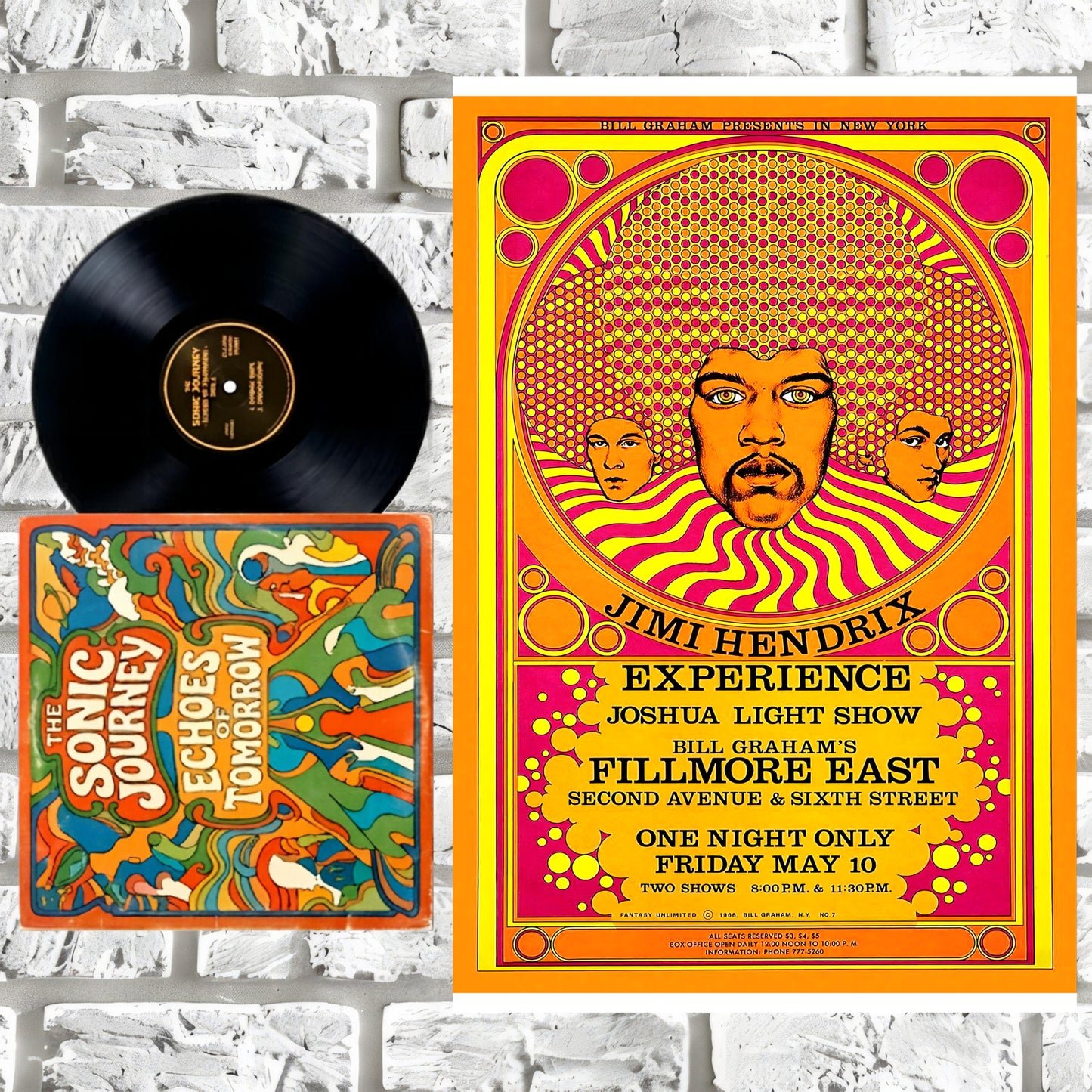 Jimi Hendrix Experience Fillmore East 1968 Vintage Concert Poster