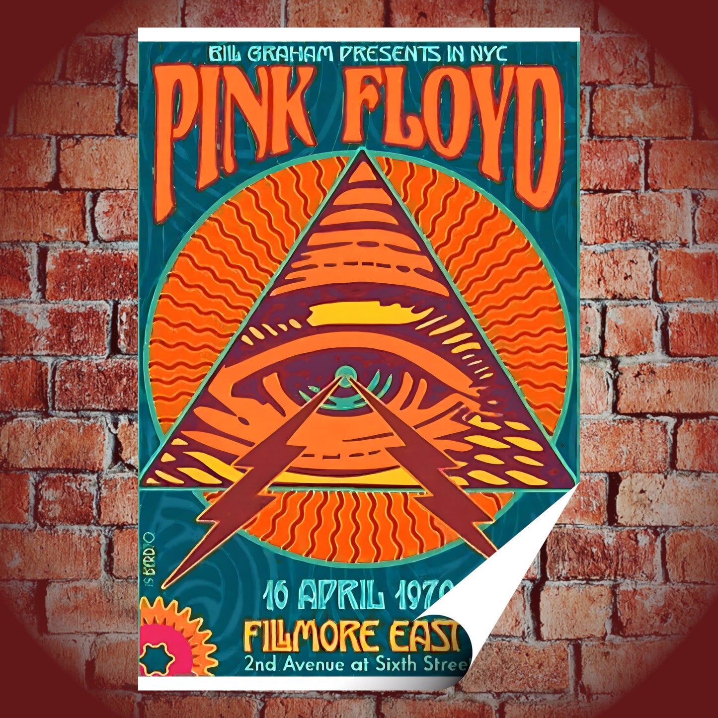 Pink Floyd Fillmore East 1970 Pyramid Vintage Concert Poster