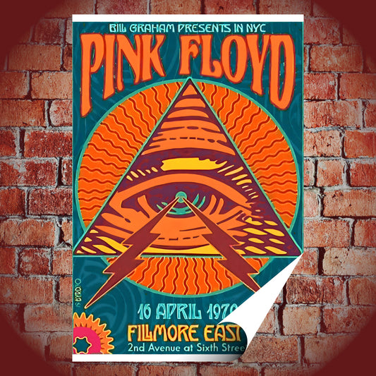Pink Floyd Fillmore East 1970 Pyramid Vintage Concert Poster