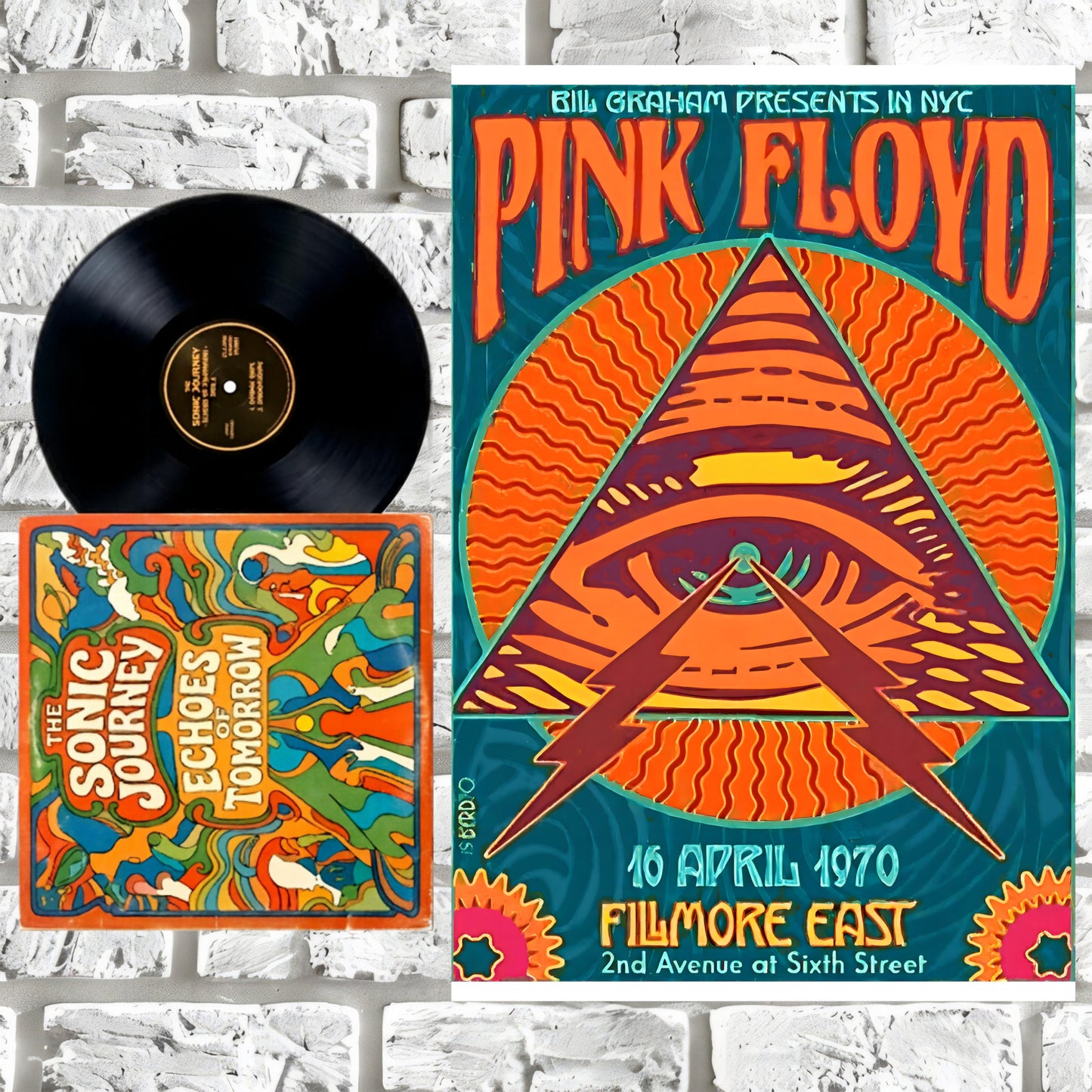 Pink Floyd Fillmore East 1970 Pyramid Vintage Concert Poster