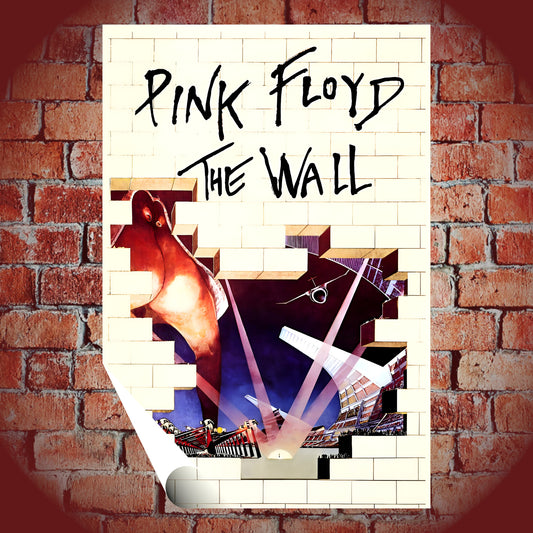 Pink Floyd The Wall Stadium Searchlights Vintage Concept Art Poster