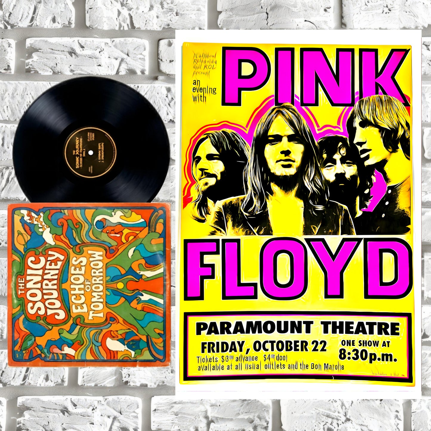 Pink Floyd Seattle Paramount Theatre 1971 Vintage Concert Poster