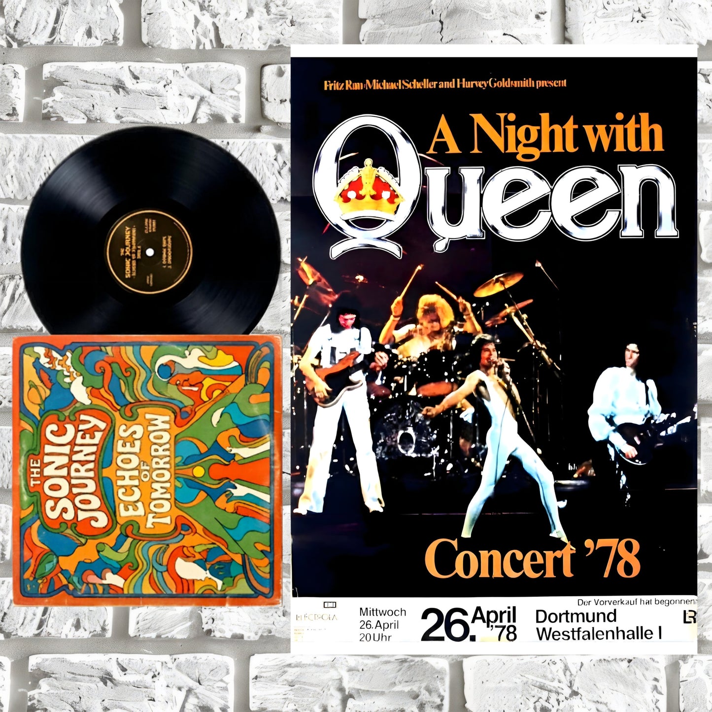 Queen Concert '78 Dortmund Westfalenhalle Vintage Tour Poster