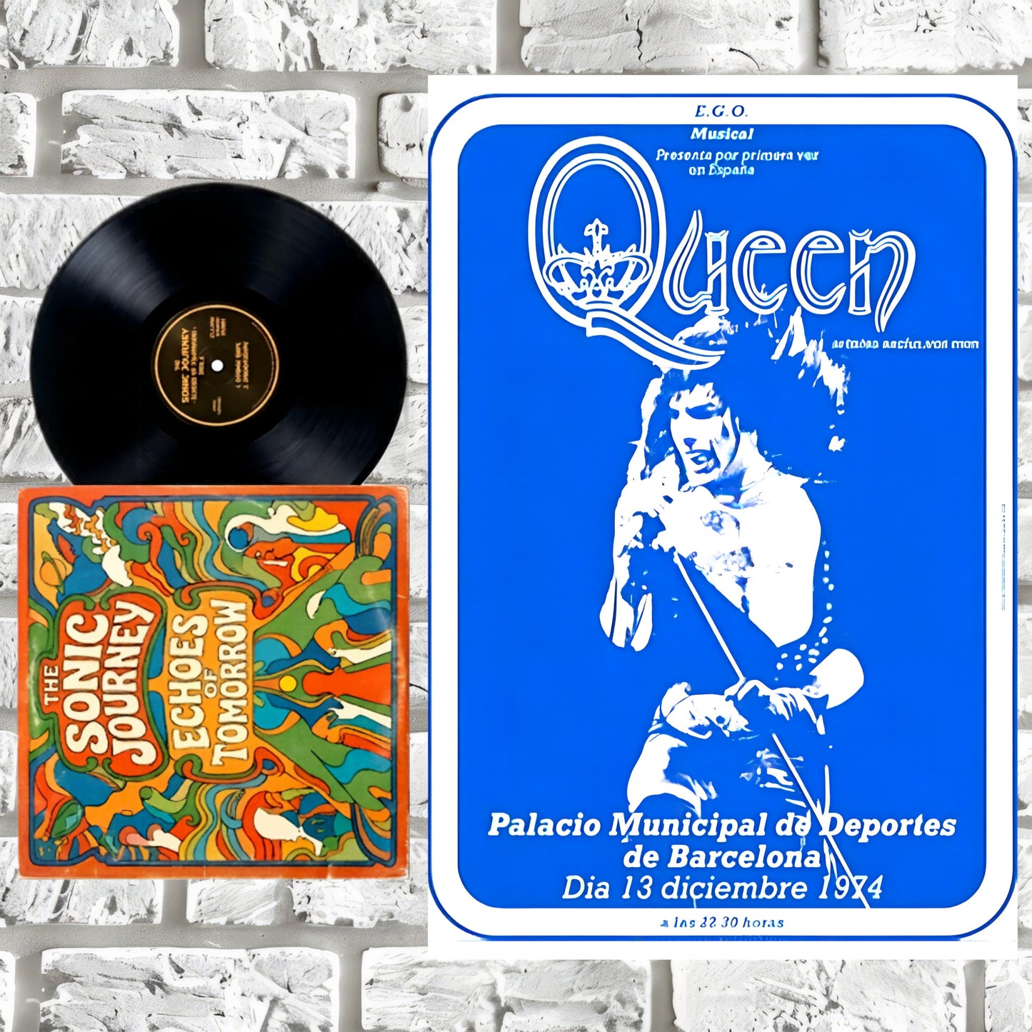 Queen Barcelona Palacio Municipal de Deportes 1974 Vintage Concert Poster