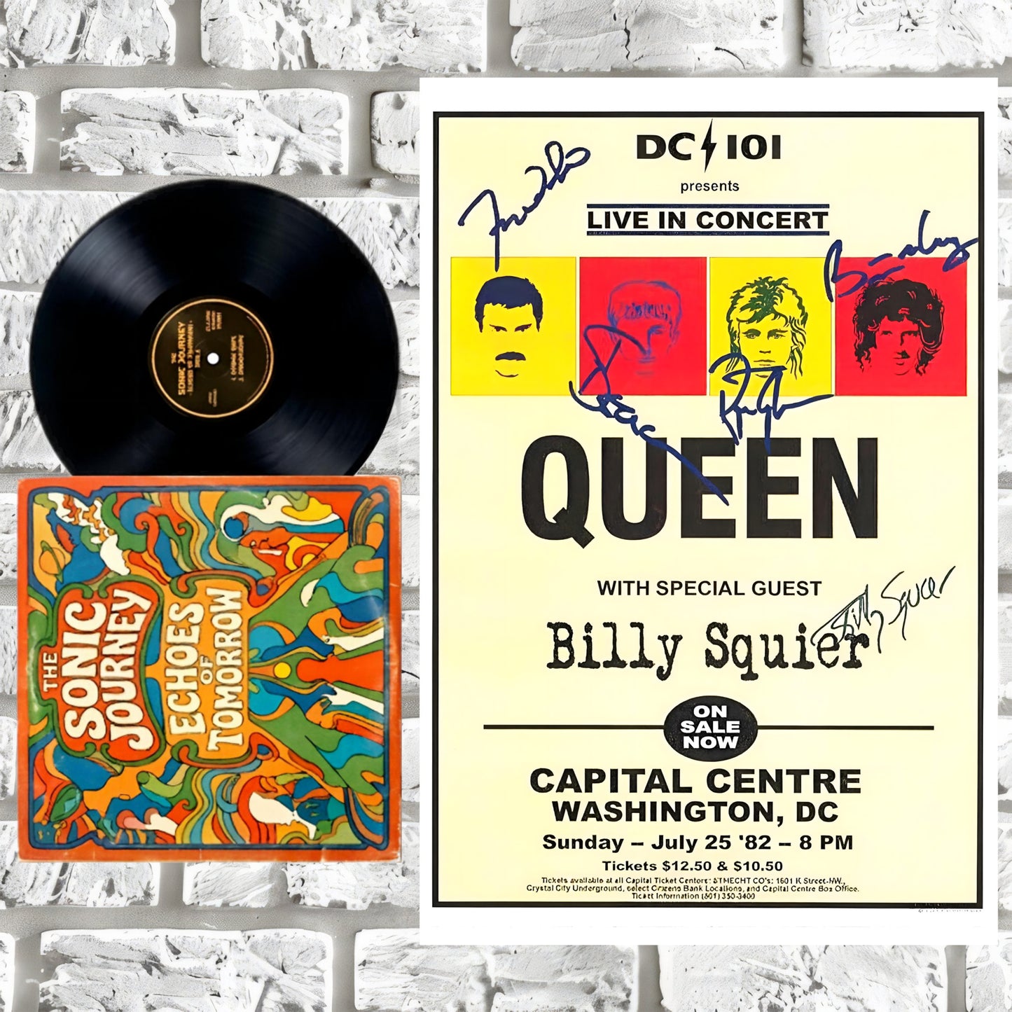 Queen Washington DC Capital Centre 1982 Hot Space Tour Vintage Concert Poster