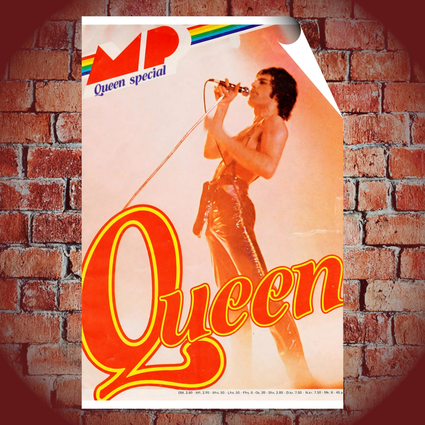 Queen Freddie Mercury European Special Vintage Music Poster