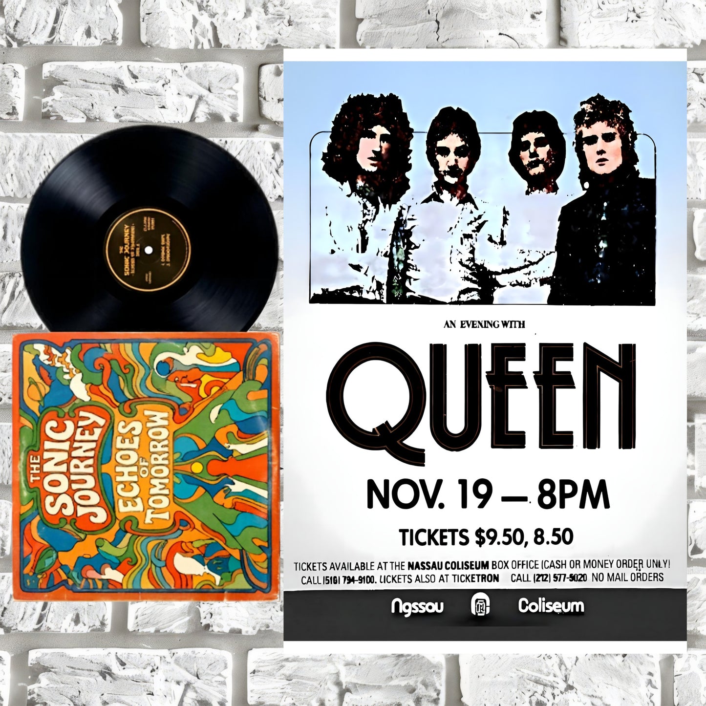 Queen Nassau Coliseum New York Vintage Arena Concert Poster