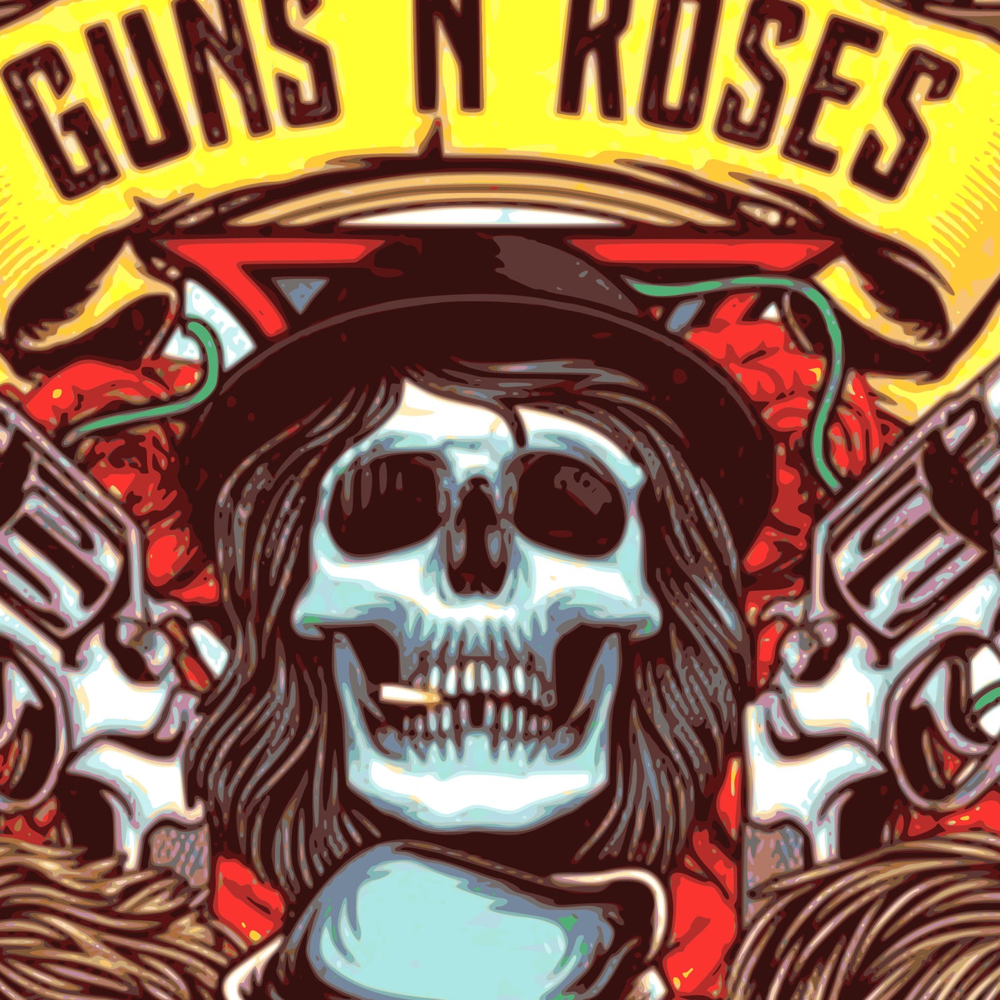 Guns N' Roses Appetite for Destruction Vintage Art Rock Poster