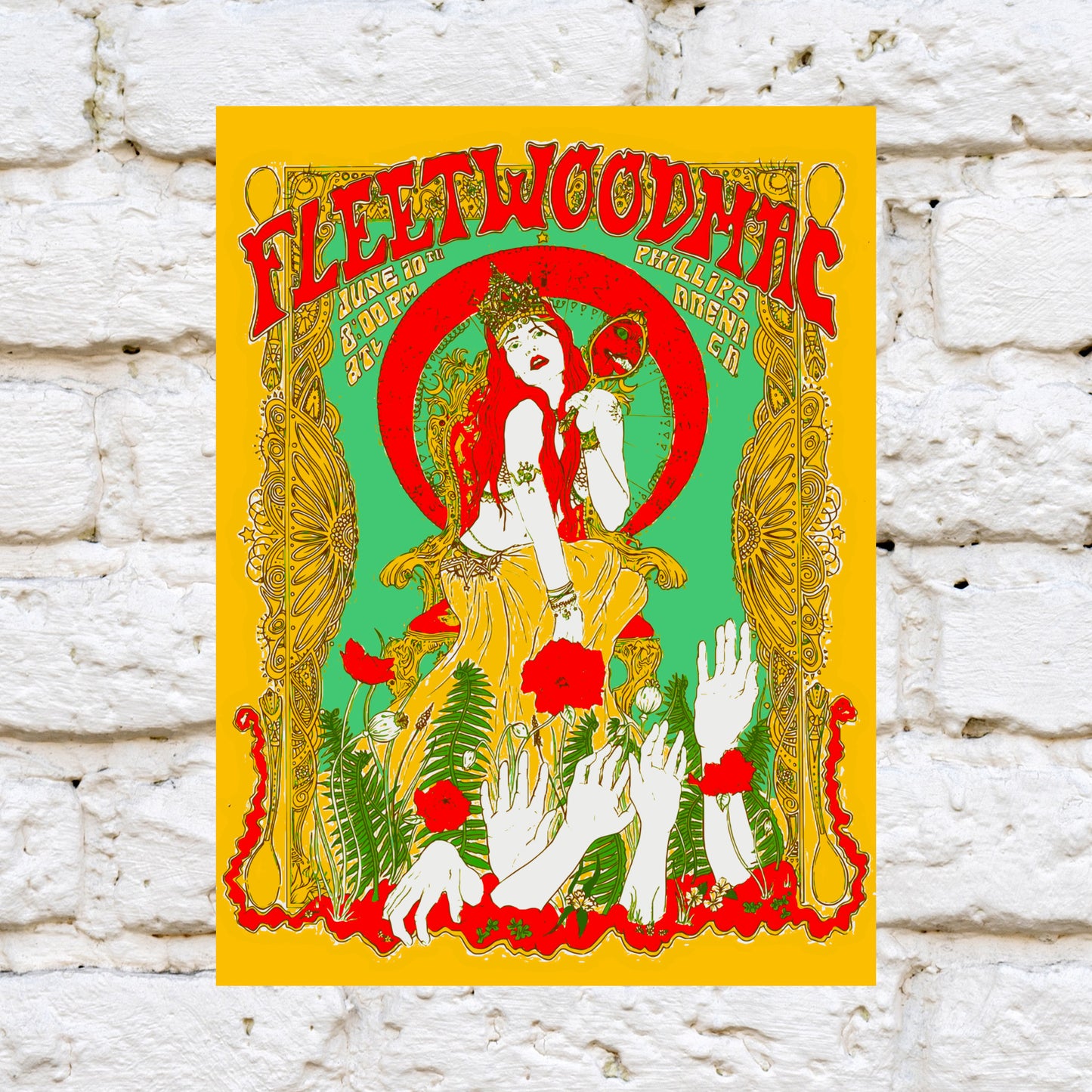 Fleetwood Mac Vintage Concert Poster Atlanta Phillips Arena June 1999